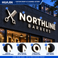 Enseigne LED étanche à éclairage frontal, lettres 3D personnalisées pour barbier, salon, publicité extérieure, devanture de magasin, logo publicitaire