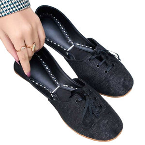 Nouvelles Brogues pour Femmes, Style Moderne, Dernier Cri, Légères, Fabriquées à la Main, Fermeture à Lacets, Sangle Réglable, Tige en Jute, Écologiques - Product Image 1