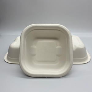 Boîte de papier Kraft à emporter de restauration rapide emballage de restauration rapide forme carrée finition mate gaufrage stratification mate pour salades de nouilles - Product Image 6