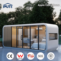 Cabane Apple Premium de 13 m², maison préfabriquée modulaire avec cuisine, prête pour le glamping hôtelier