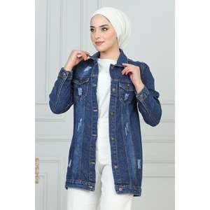 Veste en jean Cebi Sustainable Spring Outerwear à col double, style classique, usage quotidien, logo personnalisé, extérieur en daim, polyester - Product Image 3