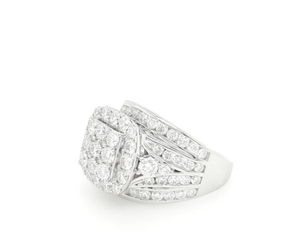 แหวนเพชรโมอิสชุบทอง14K แหวนเพชรสำหรับหมั้น - Product Image 2