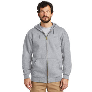 Sweat à capuche unisexe à manches longues personnalisé à la mode avec fermeture éclair pour l'hiver Sweats à capuche pour hommes 100% coton teint uni Service OEM disponible - Product Image 4
