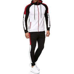 Sudadera con capucha y pantalones de chándal con rayas laterales boxy recortadas personalizadas unisex, con cremallera de lavado ácido y bordado, ropa de invierno de algodón 100% - Product Image 4