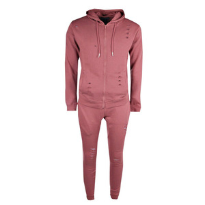 KATBROS INDUSTRY Latest Arrival New Design OEM Men's <b>Distressed</b> Tracksuit Eco-Friendly Quick Dry Breathable Stylish Casual Use - Product Image 1