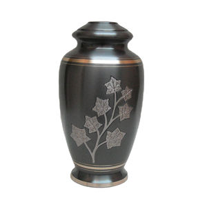 Grande urne funéraire Olympia en laiton doré avec motif noir pour cendres d'adultes, commémorative, avec gravure personnalisée en option - Product Image 5