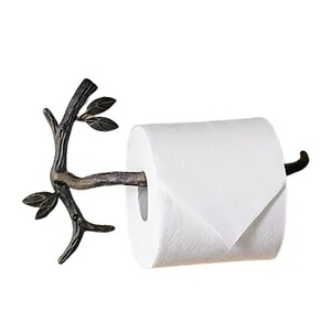 Luxury Traditional Design <b>Black</b> Iron Toilet <b>Paper</b> Holder For Hotel Use Decorate Bathroom Best Quality Toilet <b>Paper</b> Holder - Product Image 1