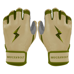 Premium Brucebolt Style Batting Gloves 100% Premium Cabretta Leather Baseball Batting Gloves - Product Image 1