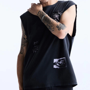 New Arrival Summer Unisex Gym <b>Tank</b> <b>Top</b> Custom Logo Printed Heavyweight 100% Cotton <b>Loose</b> Sleeveless Design <b>Tank</b> <b>Tops</b> in Bulk - Product Image 1