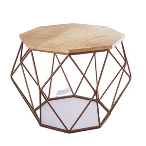 DIOS Muebles modernos para el hogar Diseño creativo de mesa de centro de metal y madera - Product Image 2