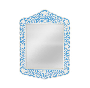 Miroir de maquillage décoratif en nacre incrustée de os, fait main en Inde, style moderne, personnalisé et écologique, best-seller - Product Image 3