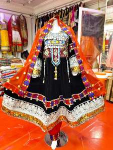 Robe régionale afghane de haute qualité pour femmes nouveau Design robe Kuchi afghane brodée à manches longues en bas quantité minimale de commande - Product Image 5