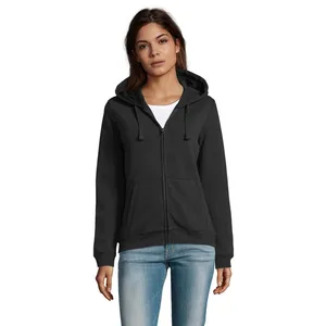 Felpa con Cappuccio e Zip Personalizzabile per Donna, Design con Borchie per Merchandising Promozionale - Product Image 1