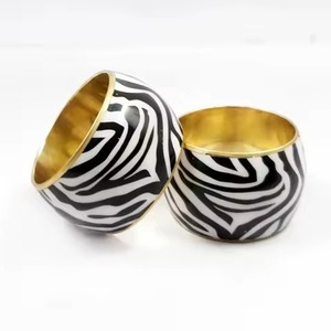 Zebra Design Brass <b>Napkin</b> <b>Ring</b> Holder for Wedding and Party Decor Decorative <b>Rings</b> for Table Decoration - Product Image 1