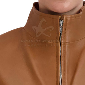 Chaqueta de cuero genuino de Invierno para mujer de mejor diseño con cremallera de moda y transpirable a la venta - Product Image 2