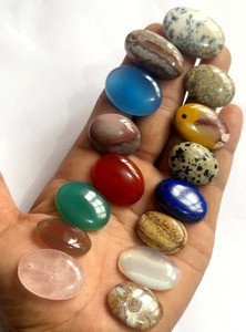 Lote de piedras preciosas semipreciosas sueltas de cabujón ovalado de 10-25mm multicolor Natural para joyería curativa y de piedra natal - Product Image 4