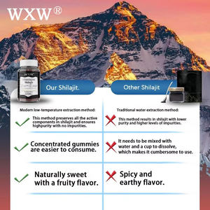 Gummies de Shilajit WXW en stock : Soutien immunitaire, sans sucre, vitamines, boost d'énergie - Product Image 6