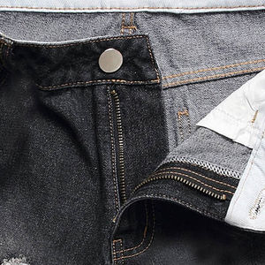 Breathable Customized Solid Color Streetwear <b>Jeans</b> Shorts Distressed Applique Embroidery Acid Wash Jorts Denim Shorts <b>Men</b> - Product Image 5