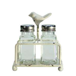 Ensemble de support de salière et poivrière en métal de ferme, ensemble de sel et de poivre mignon avec caddie pour restaurants, décor de ferme - Product Image 2