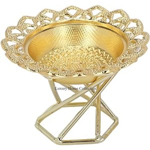 Brûleur d'encens en métal de table décoratif fantaisie 3 en 1 Vaisselle Brûleur de parfum d'encens et support Designer Fancy Look Supplies - Product Image 4