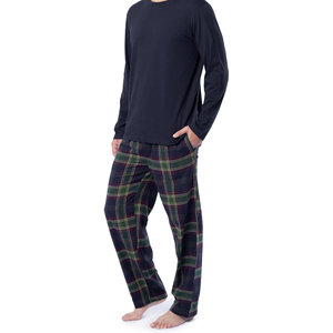 Top tendance hommes flanelle pantalon grande taille vêtements de nuit d'hiver fil teint doux respirant Plaid sommeil pyjama hommes flanelle pantalon - Product Image 4