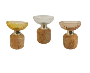 Quemador Bakhoor de acero inoxidable Quemador de incienso de diseño clásico con base de madera para uso de fragancia aromática en la sala de estar del hogar - Product Image 3