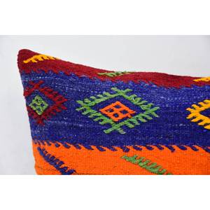 Multicolor Bohemian Kilim Pillow 16x24 Inch Luxury <b>Silk</b> <b>Cushion</b> Woven Vintage Print for Sofa and Floor Use for Christmas - Product Image 2