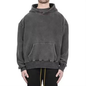 Sudadera con capucha para hombre con logotipo personalizado, ropa informal de peso pesado de 450g/m², Sudadera con capucha extragrande con hombros caídos - Product Image 1