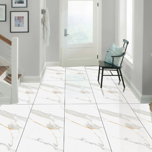 กระเบื้องพอร์ซเลนเคลือบเงา ขนาด 600 x 1200 มม. - ลายหินอ่อน - สำหรับปูพื้นและผนังภายในที่หรูหรา - Product Image 1