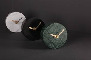 The CRAFT EXIM Luxury Natural Marble Quartz <b>Art</b> <b>Deco</b> Desk <b>Clock</b> Premium Handcrafted Home Office Decor - Product Image 3