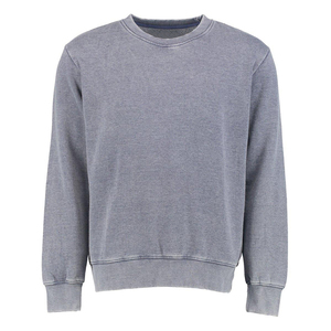 Fabricant personnalisé Sweat-shirt pull 600gsm poids lourd épais vieilli recadrée broderie Patch Basics coton mélangé - Product Image 1