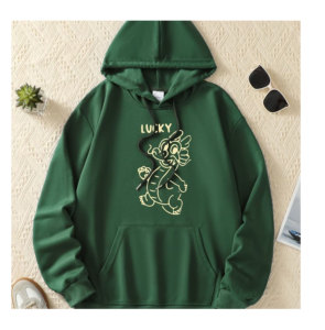 100% coton hommes pull à capuche hiver polaire à capuche col solide Style uni teint lourd avec Logo brodé-vente en gros - Product Image 4