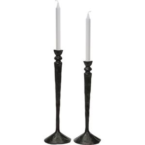 Juego de portavelas negro brillante y mate con base duradera, decoración de festivales en casa, portavelas de luz de té disponible a bajo precio - Product Image 6