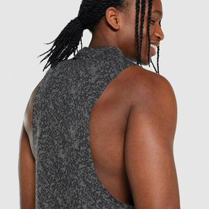 Débardeur tricoté personnalisé pour homme 2023 en coton respirant et fibre de bambou, confortable, grande taille, décontracté, pour le fitness et la course, en maille lavée - Product Image 5