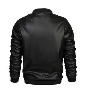 Chaqueta de cuero para hombre de alta calidad del proveedor de fábrica, talla grande, hecha a medida, transpirable, estilo casual, con cremallera, larga y delgada. - Product Image 5