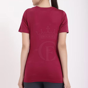 Nuevo diseño y estilo personalizados, camiseta de mujer de la mejor calidad, ropa de verano, camiseta de color sólido para mujer - Product Image 2