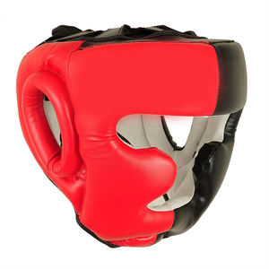 Meilleure vente en gros Entraînement professionnel unisexe Rexine/cuir DOUBLE SPORT Protège-tête Logo personnalisé pour la boxe et les arts martiaux - Product Image 6