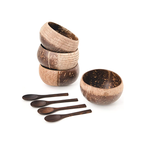 Bols et cuillères fabriqués à partir de coquilles de noix de coco écologiques naturelles Produits fabriqués à partir de noix de coco vietnamiennes Bols durables en gros - Product Image 6
