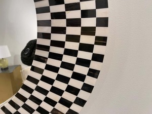 Bocina hecha a mano y Marco de espejo MDF incrustaciones de bocina natural espejo de tocador decorativo elegante espejo de pared para el hogar - Product Image 4