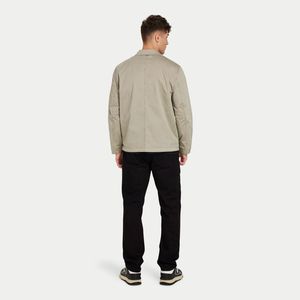 Veste utilitaire délavée pour hommes gris vert coupe décontractée vêtements d'extérieur à fermeture éclair avec poches utilitaires à finition délavée et ourlet propre - Product Image 2