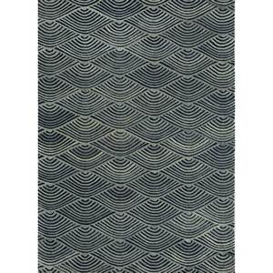 พรมขนสัตว์ทอมือ Tahn-03 สีเทา-ดำ ลายเรขาคณิต รูปทรงสี่เหลี่ยมผืนผ้า ลายทาง ดีไซน์แบบทอเรียบ หนา 10 มม. สำหรับใช้ในบ้าน - Product Image 1