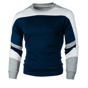 Nueva sudadera informal de cuello redondo para hombre Color Block Otoño Primavera Sudaderas - Product Image 3