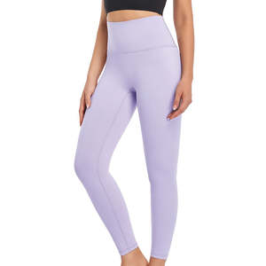 Femmes taille moyenne 100% coton pantalons de Yoga extensible respirant Leggings de gymnastique entraînement Squat-preuve ventre contrôle pantalon Fitness - Product Image 5