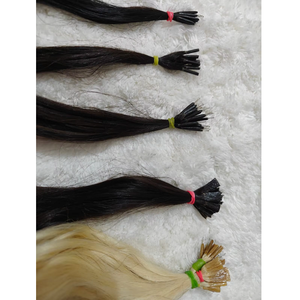 Extensiones de cabello I Tip de calidad de salón hechas de cabello humano Remy al 100 por ciento con aplicación de enlace de queratina duradera - Product Image 1