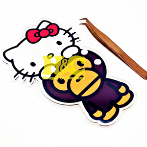 Tuiles à cils en acrylique, outil d'extension de cils, forme personnalisée papillon, écologique, logo personnalisé, boîte à cils en acrylique, vente en gros, tuiles Kitty - Product Image 1