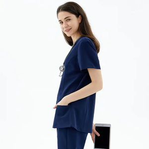 Uniformes de fácil cuidado Unisex sólido de moda traje de fregado enfermera Hospital uniformes conjuntos - Product Image 3