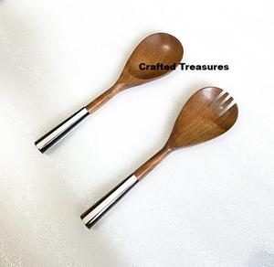 Kitchen Decor Cutlery Wood And <b>Resin</b> Salad Cutlery With <b>Resin</b> Handle Spoon Multiple <b>Colour</b> Designs Kitchen Accessories for Home - Product Image 6