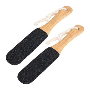 Beauty Care Foot File Callus Remover Single Side Foot File Wooden Handle Foot Scrubber Filer For Beauty