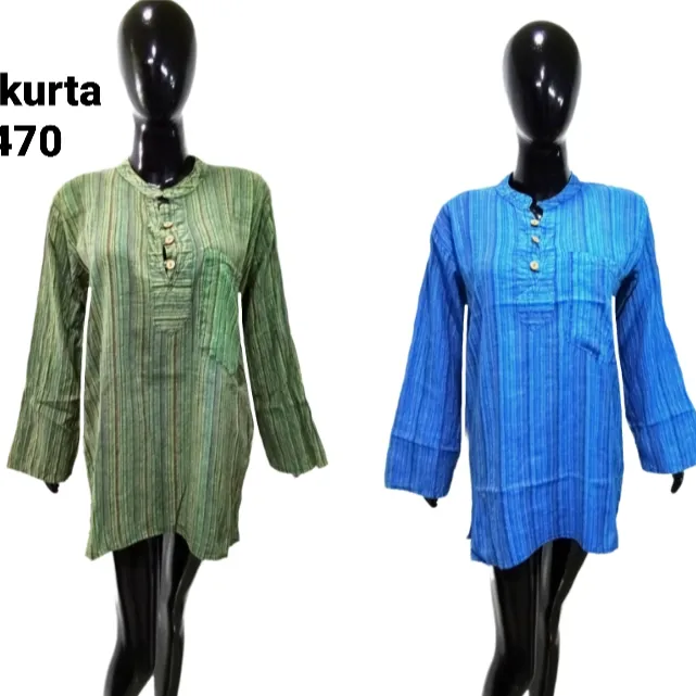 Conjunto de festa unissex liso kurta long kurti, mais novo 2022 estilos de verão de algodão boho festa anarkali kurti com calça dupatta