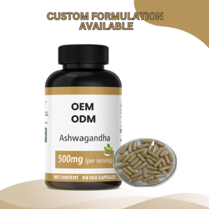 Cápsulas de extracto de Ashwagandha de alta calidad en polvo de extracto de Ashwagandha Natural de etiqueta privada ODM OEM - Product Image 2